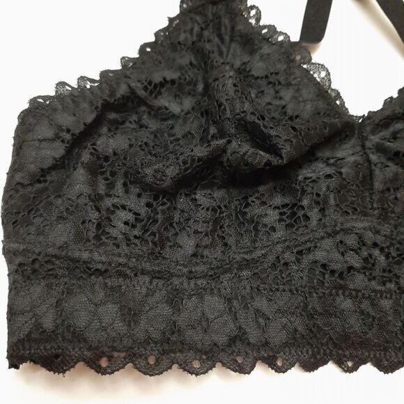 PARFAIT Adriana Black Lace Non-Wired Bralette Longline Bra Sz 36DD - Picture 7 of 16